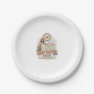 Assiettes En Carton Suivi de Jésus Suivi de l'habitude de la foi Jésus