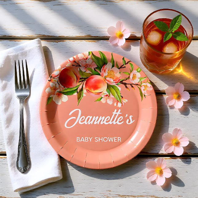 Assiettes En Carton Summer Party Floral Baby Shower (Créateur téléchargé)