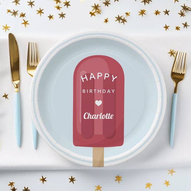 Assiettes En Carton Summer Popsicle Anniversaire de enfant Party (Créateur téléchargé)