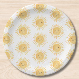 Assiettes En Carton Sun-themed Baby Shower