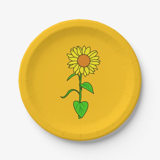 Assiettes En Carton Sunflower Paper Plate (Devant)