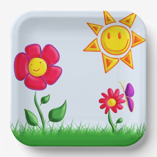 Assiettes En Carton SUnny   (Recto)