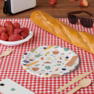 Assiettes En Carton Sunny Beach Fun Motif