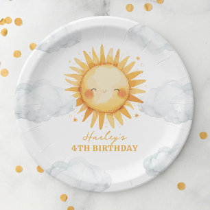 Assiettes En Carton Sunshine Summer Anniversaire de enfant Party