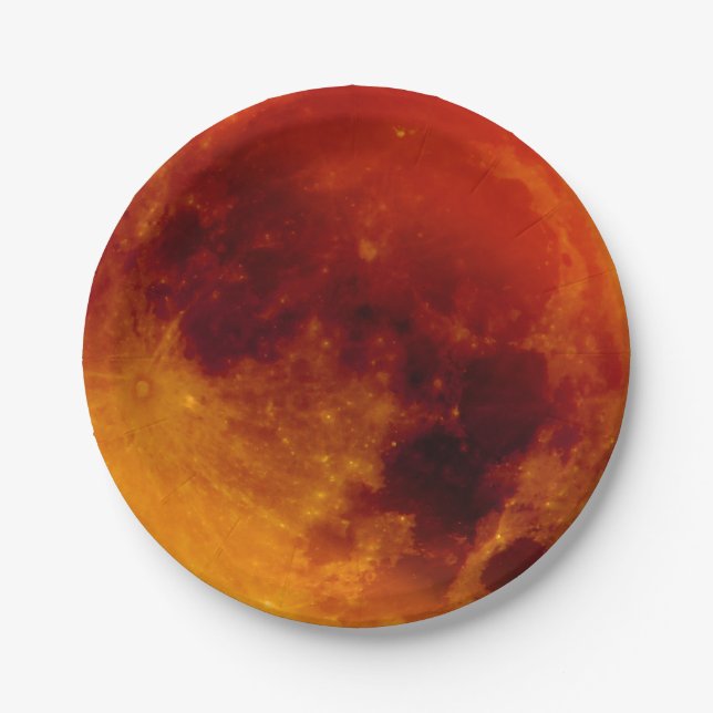 Assiettes En Carton Super Blue Blood Moon (Devant)