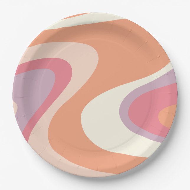 Assiettes En Carton super Ghost retro Halloween Plaques papier d'anniv (Devant)