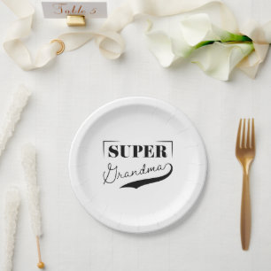 Assiettes En Carton Super grand-mère