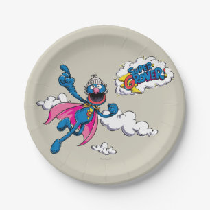 Assiettes En Carton Super Grover vintage