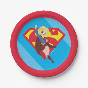 Assiettes En Carton Super Hero filles Supergirl DC