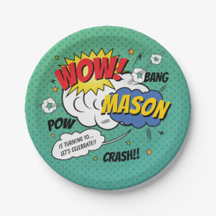 Assiettes En Carton Super Heroes and Villains Fête d'anniversaire des