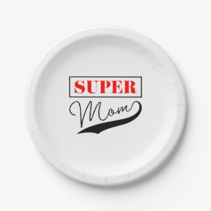 Assiettes En Carton Super Maman
