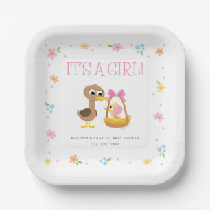 Assiettes En Carton Super Simple 5 Petits Canards Fille Baby Shower