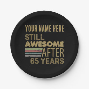 Assiettes En Carton Superbe 65e anniversaire personnalisé