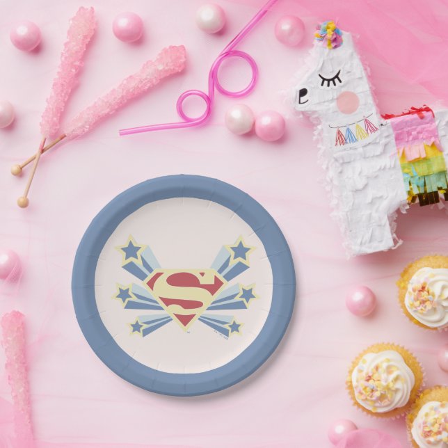Assiettes En Carton Supergirl Stars S-Shield (Fête)