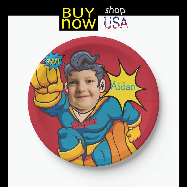 Assiettes En Carton Superhero 🦸 Anniversaire Fantastique budget enfan (Créateur téléchargé)