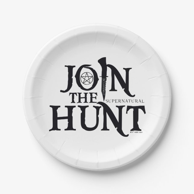 Assiettes En Carton Supernatural "Join the Hunt" (Devant)
