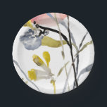 Assiettes En Carton Superposition de fleurs - Aquarelle Fleurs pastel<br><div class="desc">Superposition de fleurs I par Jennifer Goldberger. Fleurs et tiges dans un style aquarelle,  principalement avec des couleurs claires.</div>