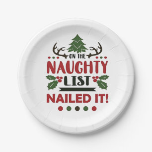 Assiettes En Carton Sur La Liste Coquine Nail It Funny Christmas