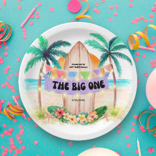 Assiettes En Carton Surf et mer   Anniversaire de Big One Beach