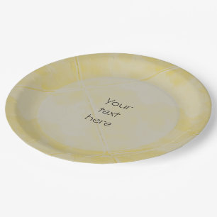 Assiettes En Carton Surface céramique en mosaïque jaune n'importe qu