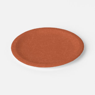 Assiettes En Carton Surface orange texturée avec motif tourbillonnant