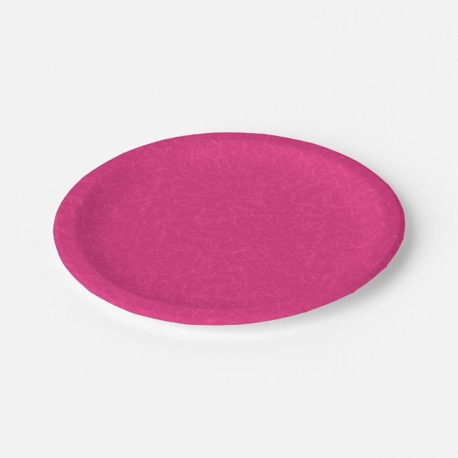 Assiettes En Carton Surface rose texturée avec un motif subtil en spir (Angle)