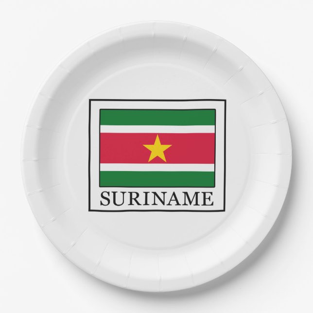 Assiettes En Carton Suriname (Devant)