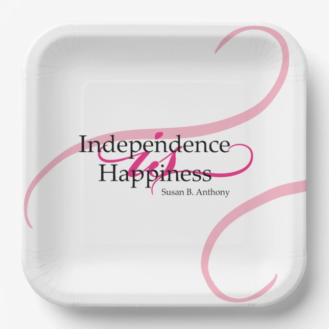 Assiettes En Carton Susan B Anthony Citation (Recto)