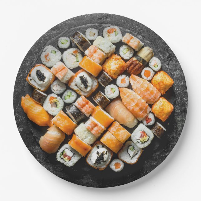 Assiettes En Carton Sushi Platter (Devant)