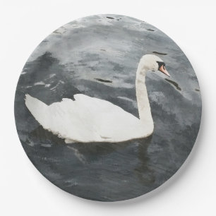 Assiettes En Carton Swan impressionniste