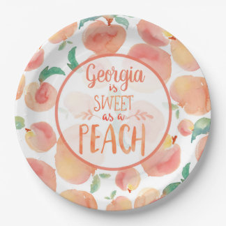 Assiettes En Carton Sweet as a Peach Anniversaire Plaques