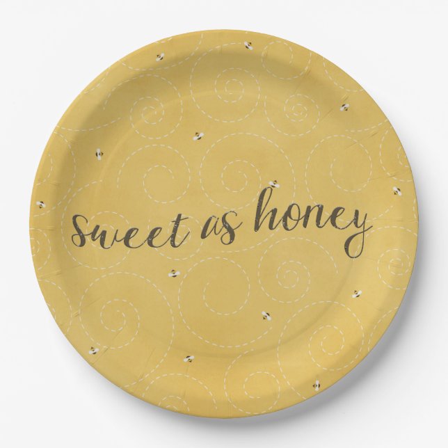 Assiettes En Carton Sweet as Honey (Devant)