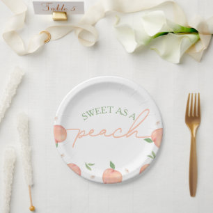 Assiettes En Carton Sweet As Peach Anniversaire