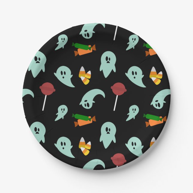 Assiettes En Carton Sweet Ghost (Devant)