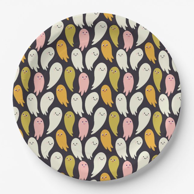 Assiettes En Carton Sweet Ghosts (Devant)
