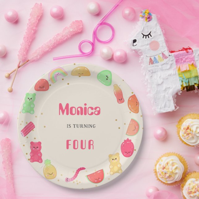 Assiettes En Carton Sweet kawaii gummi candies anniversaire (Fête)