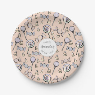 Assiettes En Carton Sweet Little One Candy Thème Premier anniversaire