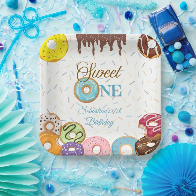 Assiettes En Carton Sweet One 1st Birthday Party Plate | Personnalisab (Fête)