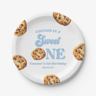 Assiettes En Carton Sweet One Cookies et Lait 1er anniversaire fête