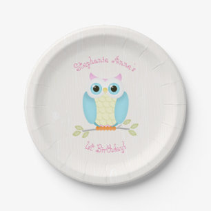 Assiettes En Carton Sweet Owl Anniversaire