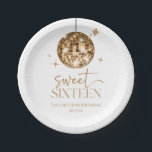Assiettes En Carton Sweet sixteen Gold Disco Ball 16e fête d'anniversa<br><div class="desc">Ce sont des plaquettes de papier de fête de 16e anniversaire de Sweet sixteen Gold Disco Ball!</div>