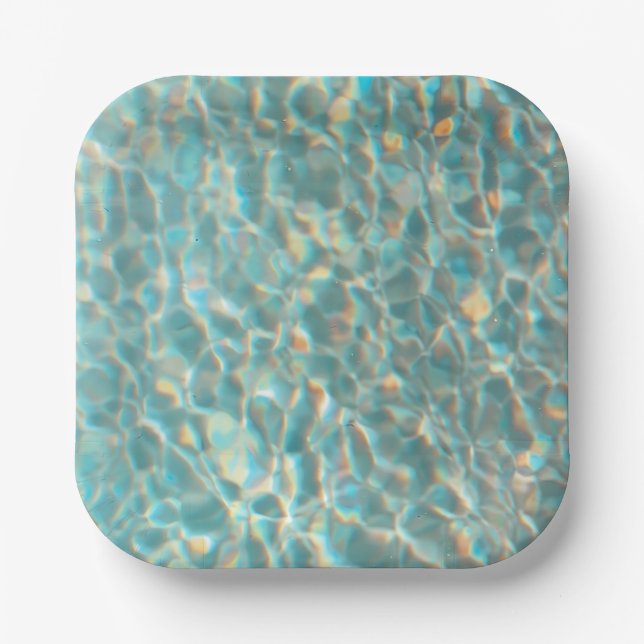 Assiettes En Carton Swimming Pool Water Print Paper Bowl (Recto)