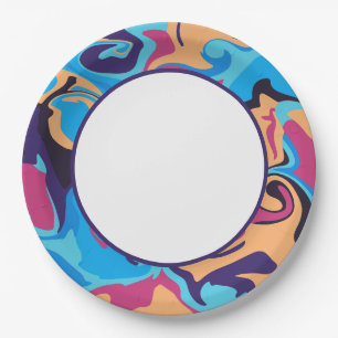 Assiettes En Carton Swirl moderne