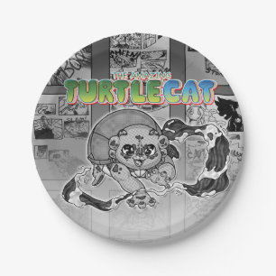 Assiettes En Carton Swish-a-wssshh Actiony Turtlecat Manga Toned