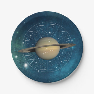 Assiettes En Carton Symbole astrologique du Zodiac de Capricorne - Pla