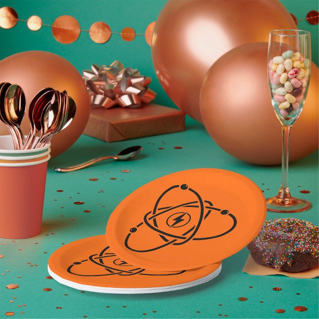 Assiettes En Carton Symbole de l'énergie atomique Science et technolog (Créateur téléchargé)