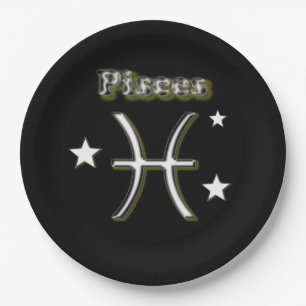 Assiettes En Carton Symbole de Pisces