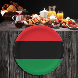 Assiettes En Carton Symbole panafricain du drapeau et de l'Union / ven