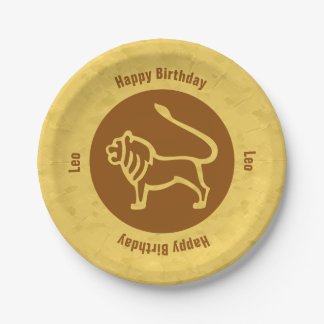 Assiettes En Carton SYMBOLE Zodiaque Léo