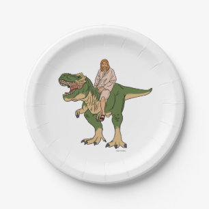 Assiettes En Carton T-Rex de Jésus